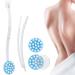 Upgrade Body Lotion Applicator  Globalstore Oil Cream Applicator Massager Shower Scrubber with 19 Massaging Rollers and Foldable Long Handle  Shower Brush Set Back Oil Cream Applicator for Woman Men