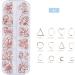 Artistic Nail Studs Rose Gold Hollow Nail Stickers Nail Art DIY Geometry Circle Decoration Manicure Decor Nail Art Christmas - Buy Online on GoSupps.com