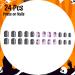 Buy Halloween Press on Nails - Short Square Black Glitter Fake Nails for Women & Girls | 24 Pcs Full Cover Nail Art Decoration - Buy Online on GoSupps.com