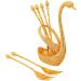 Swan Dinnerware Set Swan Base Holder Alloy Fruit Ice Cream Cake Dessert Flatware Set Swan Spoon Organizer for Hotel Kitchen Party Home Decor with Argent fork/816 (Color : with Gold Forks) - Buy Online on GoSupps.com
