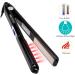 Upgrade Infrared Hair Straightener | Professional Cold Flat Iron for Damaged Hair Care & Treatment | LCD Display 360 Swivel Cord Auto Off Dual Voltage - Black - Buy Online on GoSupps.com