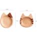 Snack Dip Bowls 2pcs Cat Japanese Flavored Beech Wood Cartoon Sauce Dish Creative Small Wooden Dish Tableware Kitchen Dining Bar Food and Water Bowls - Buy Online on GoSupps.com