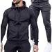 Shop Hanxiulin Men's Training Suit | Comfortable Dark Gray Tracksuit for Sports Leisure & Travel - Breathable & Quick-Drying XL - Buy Online on GoSupps.com
