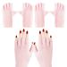 Unaone 2 Pairs Anti UV Gloves UV Shield Gloves for Gel Manicure Light Protection Gloves for Gel Nail Lamp Nail Art Fingerless UV Light Glove to Protect Hands from UV Light Lamp Dryer Pink Pink 4 Count (Pack of 1)