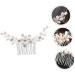 Didiseaon Rhinestone Bridal Comb Bridal Hair Combs Bridal Hair Clip Bridal Headpiece Hair Teasing Comb Floral Hair Accessories Honey Brows Tiara Bride Abs Pearl Decorate - Buy Online on GoSupps.com