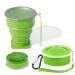 Collapsible Cup - Silicone Foldable Cup-Expandable Folding Drinking Cup -Reusable Portable Mugs Cup For Travel Camping Hiking Survival Car Picnic Beach Holiday Vacation Outdoor Sports Green
