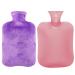 MAIES hot water bottles/classic hot water bottle with a soft fleece cover PVC heat bottle 2L water injection warm belly warm stomach ideal for pain relief hot and cool