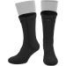 281Z Outdoor Warm 8 inch Boot Liner Socks - Military Tactical Hiking Sport - Polartec Fleece Winter Socks (Black) Small Black