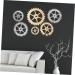 ABOOFAN 1pc Gear Ornament Pendant Bar Hanging Ornament Art Craft Wall Decor Cafe Hanging Ornament Golden 32X32CM - Buy Online on GoSupps.com