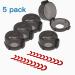 Child Safety Stove Knob Covers - 5 Pack with Double-Key Lock - Gas Oven Knob Guards for Baby Proofing - Universal Design in Black - Buy Online on GoSupps.com