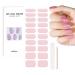 Semi Cured Gel Nails Strips 20Pcs Gel Nail Wraps Self Adhesive Gel Nail Stickers Single Color in Paste Pink Full Wraps Nail Art Stickers with Nail File & Stick-UV/LED Lamp Required 01