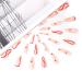 Glossy Pink Ballerina False Nails - Long Coffin Press-On Full Cover Artificials with Swirl Heart Design - 24PC for Women & Daily Decoration - Buy Online on GoSupps.com