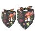 Dog hollows mushrooms snails butterflies triangular cloth for small medium -sized and large dogs and cats pet sake triangular cloth bib 2 pieces of multicolored 8