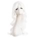 MapofBeauty Charming Synthetic Fiber Long Wavy Hair Wig Women's Party Full Wigs (White)