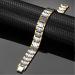 Vicmag Men Magnetic Bracelet | Titanium Steel Double Row 3500 Gauss Wristband | Adjustable & Gift Box Included | Silver Gold 4 Elements - Buy Online on GoSupps.com