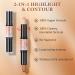 Vegan Highlighter & Contour Pencil - Dual End Shimmering Stick for Universal Contouring & Brightening - Buy Online on GoSupps.com