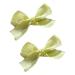 Muloo 2pieces Ribbon Bow Hair Clip Hair Barrette Hair Bow Headpieces Winter Bow French Barrette Headwear Hair Accessories Light Yellow
