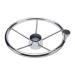 YaeMarine Stainless Steel Boat Steering Wheel 5 Spoke 13-1/2" Dia Destroyer Style Marine Wheel with M Size Knob & Black Plastic Center Cap(9103SRF1)