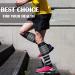 Actinput Compression Stockings for Men & Women - 4 Pairs Colorful Support Socks for Sports Travel & Nursing - Size S-M - Black 4101 - Buy Online on GoSupps.com