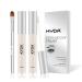 KYDA 2 Pcs Eyeshadow Primer Kit, Matte Liquid Shadow Base with Brush, Long Lasting Waterproof, Liquid Makeup Base for Professional All Eye Makeup-#01 BRIGHT A-BRIGHT
