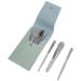 NUOBESTY 1 Set of Travel Makeup Soft Makeup Portable Cosmetics Tools Set Dark Green