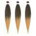 Beyond Beauty 26Inch 3Pack/Lot Pre Stretched Braiding Hair Extensions EZ Briads Hot Water Setting Yaki Braiding Hair(T27) 3Packs-26Inch T1B-27