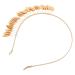 Abaodam Gold Decor Wedding Hair Accessories Headbands Bridal Hair Accessories Women Leaf Headband Leaf Headband for Wedding Headband for Women Leaf Crown Headgear Women's Alloy Leaves