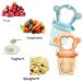 Silicone Baby Fruit Feeder with Mesh Pacifier Teethers - Blue Silicone Nipple, Popsicle Mold for Infants Teething - Fresh Food Feeder for Babies - Buy Online on GoSupps.com