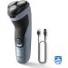 Philips Electric Shaver Series 3000X - Men's Wet & Dry Shaver in Celestial Blue with SkinProtect Technology & Pop-up Trimmer (Model X3053/00) - Buy Online on GoSupps.com
