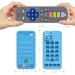 Silicone Remote Control Shape Baby Teething Toys 2 Pack | Chew Toys for Boys and Girls | Silicone Teether Toy for Babies 3-12 Months | Grey+Blue - Buy Online on GoSupps.com