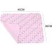 Kisbeibi Flannel Travel Diaper Changing Pad - Water Proof Bamboo Fiber - Reusable Baby Changing Mat - Pink Elephant Design - 30x45CM - Buy Online on GoSupps.com