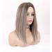 Vebonny Ashy Silver Ombr Wig | Short Bob Synthetic Hair | 12 Inch Glue-Free Mixed Blonde Brown Wig #144 - Buy Online on GoSupps.com