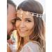 DoubleNine Gold Flower Boho Bridal Headpiece - Goddess Wedding Hair Accessories - Buy Online on GoSupps.com