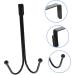 PLAFOPE 4 Pcs Hangers Black Coat Rack Towel Hook Hats Robes Mounted Clothing Rack Hanger Hook Door Hook Iron - Buy Online on GoSupps.com