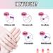 Yoolly 24pcs Short Square False French Tip False Nails Stick on Nails Glitter Press on Nails Removable Glue - on Fake Nails Acrylic Full Cover Nails Women Girls Nail Art Accessories (Flash Blue) - Buy Online on GoSupps.com