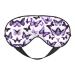Soft Sleeping Eye Mask White and Purple Butterflies Breathable Perfect for Travel and Relaxation