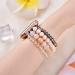 CAGOS Handmade Beaded Bracelet Straps for Fitbit Versa 2 - Pink/Copper - Buy Online on GoSupps.com