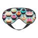 Colorful Cupcakes Print Double-Sided Eye Mask Soft and Light Blocking for Enhancing Sleep Quality