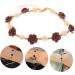 COLLBATH Bracelet The Girlfriend Birthday Flower Bracelet Alloy Miss Red Rose Wrist Chain - Buy Online on GoSupps.com