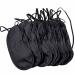 10Pcs Comfortable Sleep Eye Mask Shade Cover Blindfold Night Sleeping Travel Aid (Black)