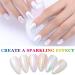 Neon Iridescent Chrome Nail Powder Set - Metallic Nail Pigment for Gel Nails | Magic Rainbow & White Pearl Glitter Decor (2 Pcs - Buy Online on GoSupps.com