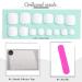 White Glossy Acrylic Fake Toenails - Short Square Full Cover False Nails (24Pcs) - Buy Online on GoSupps.com
