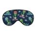 LynaRei Cartoon Green Alien Sleep Mask Peace Love Blindfold for Sleeping Elastic Blackout Eye Mask Cover for Full Night's Sleep Travel and Nap Style-1
