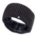 Heat Holders - Women Outdoor knitted knitted thermo winter headband with inside fleece (one size ribbed dark gray) 1 piece (1 Pack) ribbed dark gray