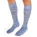 Celeste Stein Therapeutic Graduated Compression Socks Denim Blue Stripes 20-30 mmHg Regular Calf Regular Denim Stripes