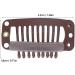 Wig Clips 32mm Snap Clips Wig Teeth Combs U Shape Metal Clips 6 Teeth Combs Clips for Hair Extensions and Wefts(Brown) - Buy Online on GoSupps.com