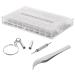 Baluue 1 box glasses screw Small screwdriver set glasses fastening set glasses bruise Professional repair tool kit glasses set glasses kit repair clock zinclimation 11x6.7cm As shown