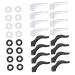 Gleavi 32st anti-slip cover for glasses glasses frame solid lid glasses ear bruell the soft replacement tips for glasses silicone glass temple holder pebbles white ear hooks round white 6x5cm