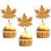 36pcs Oh Baby Cupcake Toppers Maple leaf Theme Party Decoration Birthday Party Gender Reveal Party Dessert Insert MGPFERD