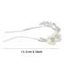 Honbay Korean Fashion U-shaped Crystal Rhinestone Pearl Hairpin Hair Accessory - Buy Online on GoSupps.com